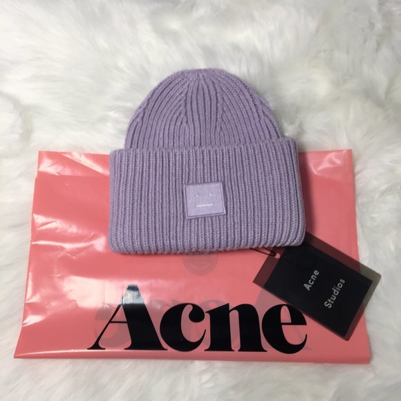 Acne Studios Accessories - Acne Studios Purple Pansy N Face Beanie